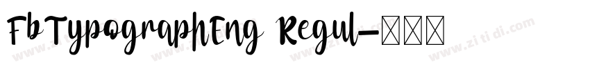 FbTypographEng Regul字体转换
